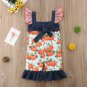 NWT Baby Girls Pumpkin Sleeveless Ruffle Romper Jumpsuit 12-18 18-24 Months