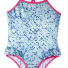 NWT Pink Platinum Mermaid Blue Shimmer Swimsuit Girls Bathing Suit 4 5-6 6X