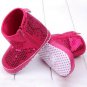 NEW Baby Girls Pink Sequin Boots Soft Sole Crib Shoes 0-6 6-12 12-18 M
