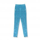 NEW Mermaid Girls Blue Shimmer Fish Scale Leggings
