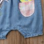 NEW Baby Girls Pink Blue Chambray Goose Duck Chick Easter Romper Sunsuit
