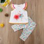 NWT Flamingo White Sleeveless Tunic Floral Capri Leggins Girls Outfit Set