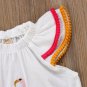 NWT Flamingo White Sleeveless Tunic Floral Capri Leggins Girls Outfit Set