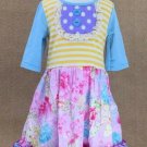 NEW Girls Boutique Floral 3/4 Sleeve Pink Ruffle Easter Dress 2T