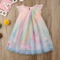 NEW Girls Unicorn Glitter Unicorn Rainbow Sleeveless Dress 2T 3T 4T 5T 6 7