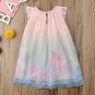 NEW Girls Unicorn Glitter Unicorn Rainbow Sleeveless Dress 2T 3T 4T 5T 6 7