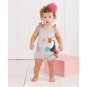 NWT Mud Pie Toucan Baby Girls Sequin Tassel Bubble Romper Sunsuit