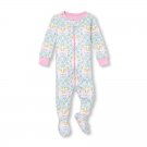 NWT The Childrens Place Unicorn Garden Girls Stretchie Footed Sleeper Pajamas