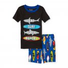 NWT The Childrens Place Glow-In-The-Dark Surf Life Boys Short Sleeve Pajamas Set