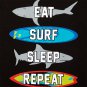 NWT The Childrens Place Glow-In-The-Dark Surf Life Boys Short Sleeve Pajamas Set
