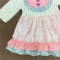 NEW Girls Boutique Ruffle White Polka Dot Pink Floral Long Sleeve Dress 6-7 7-8