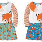 NWT Sunshine Swing Girls Long Sleeve Fox Shift Dress 12 14