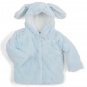 NWT Mud Pie Plush Puppy Baby Boys Blue Hooded Jacket Coat 0-6 Months