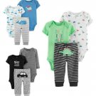 NWT Carters Boys Dinosaur Car Whale Bodysuit Pants Little Character Outfit Set