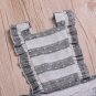 NWT Girls Striped Gray Ruffle Overalls Romper Jumpsuit 2T 3T 4T 5