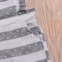 NWT Girls Striped Gray Ruffle Overalls Romper Jumpsuit 2T 3T 4T 5