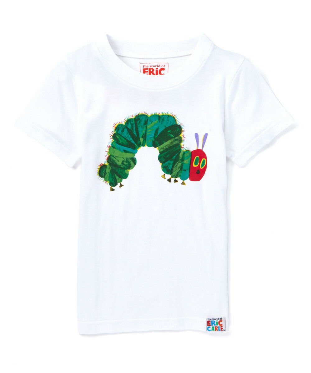NWT Eric Carle Very Hungry Caterpillar Boys White Short Sleeve Shirt 2T 3T 4T 5T
