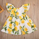 NWT Girls Lemon Citrus White Yellow Sleeveless Dress 2T 3T 4T