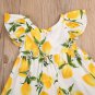 NWT Girls Lemon Citrus White Yellow Sleeveless Dress 2T 3T 4T