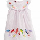 NEW Lil Cactus Baby Girls Pink Bird Embroidery Sleeveless Yoke Dress 3-6 Months