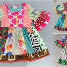 NEW Girls Boutique Multi-Print Short Sleeve Ruffle Dress 3-4 5-6 6-7 7-8