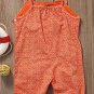 NWT Baby Girls Fox Orange Romper Overalls Jumpsuit 0-6 6-12 12-18 18-24 Months