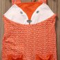 NWT Baby Girls Fox Orange Romper Overalls Jumpsuit 0-6 6-12 12-18 18-24 Months