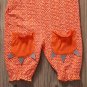 NWT Baby Girls Fox Orange Romper Overalls Jumpsuit 0-6 6-12 12-18 18-24 Months