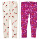 NWT Crazy 8 Girls White Rainbow Purple Floral Leggings Size 2T 3T 4T 5T
