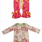 NEW Boutique Baby Girls Floral Long Sleeve Ruffle Romper Jumpsuit