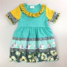 NEW Girls Boutique Ruffle Unicorn Turquoise Short Sleeve Dress 4 5 7 8