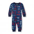 NWT The Childrens Place All Star Sports Boys Stretchie Romper Sleeper Pajamas