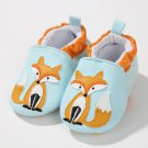 NEW Baby Boy Girl Fox Blue First Walker Soft Sole Baby Crib Shoes Slippers