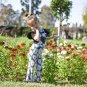 NWT Girls Floral Daisy Black Sleeveless Heart Romper Overalls 2T 3T 4T 5T