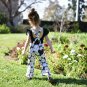 NWT Girls Floral Daisy Black Sleeveless Heart Romper Overalls 2T 3T 4T 5T
