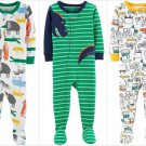 NWT Carters Jungle Animals Vehicles Dinosaur Boys Footed Cotton Pajamas Sleeper