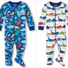 NWT The Childrens Place Boys Dinosaur Footed Stretchie Pajamas Sleeper