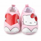 NEW Hello Kitty Baby Girl Pink Heart First Walker Soft Sole Crib Shoes Slippers