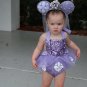 NWT Disney Princess Sophia the First Girls Purple Sequin Lace Romper Headband