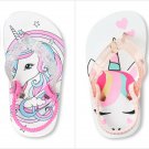 NWT The Childrens Place Unicorn Toddler Girls Flip Flops Sandals Shoes
