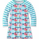 NWT Sunshine Swing Girls Long Sleeve Sloth Shift Dress 5 6 7 8