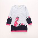 NEW Girls Fox Long Sleeve Gray Sweatshirt Sweater Dress 2T 3T 4T 5T 6