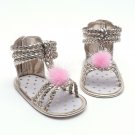 NEW Baby Girl Gold Braided Gladiator Sandals Crib Shoes 1 2