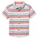 NWT The Childrens Place Toddler Boys Striped Chambray Button-Down Shirt