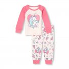 NWT The Children's Place Unicorn One of a Kind Girls Long Sleeve PInk Pajamas