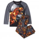 NWT The Childrens Place Dinosaur Lava T-Rex Boys Long Sleeve Pajamas Set