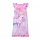 NWT The Childrens Place Unicorn Rainbow Girls Pink Sleeveless Nightgown Pajamas
