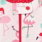 NWT The Childrens Place Flamingo Girl Christmas Stretchie Footed Sleeper Pajamas
