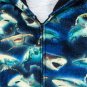 NWT The Childrens Place Boys Sharks Hooded Fleece Sleeper Pajamas