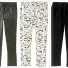 NWT Crazy 8 Black Sparkle Glitter Sequin Stripe White Sketch Girls Leggings